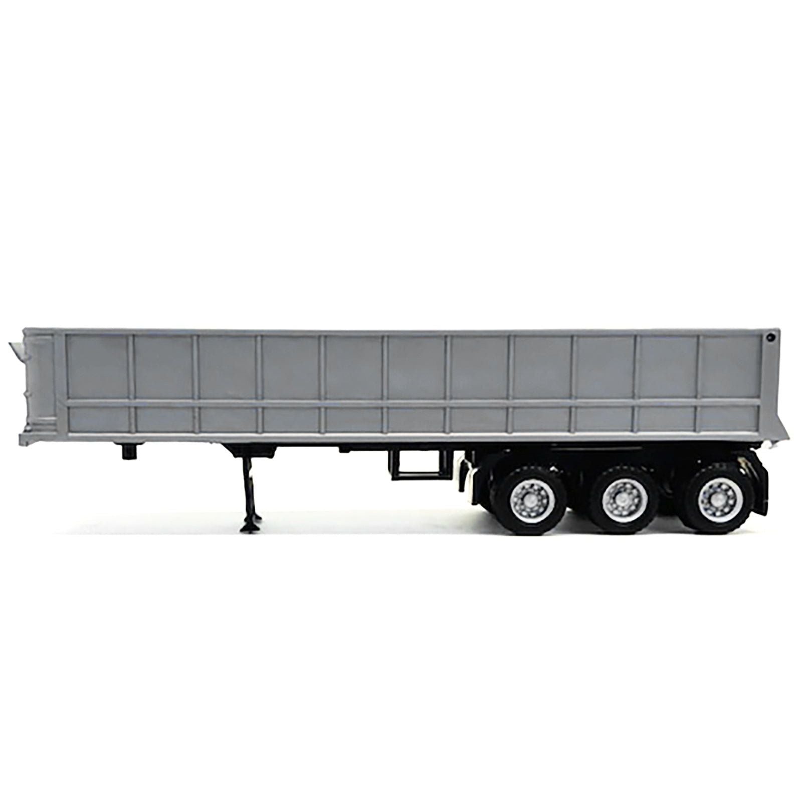 3 - Axle Dump Trailer Silver 1/87 (HO) Plastic Model by Promotex - Promotex - ModelCars.com