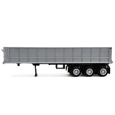 3 - Axle Dump Trailer Silver 1/87 (HO) Plastic Model by Promotex - Promotex - ModelCars.com