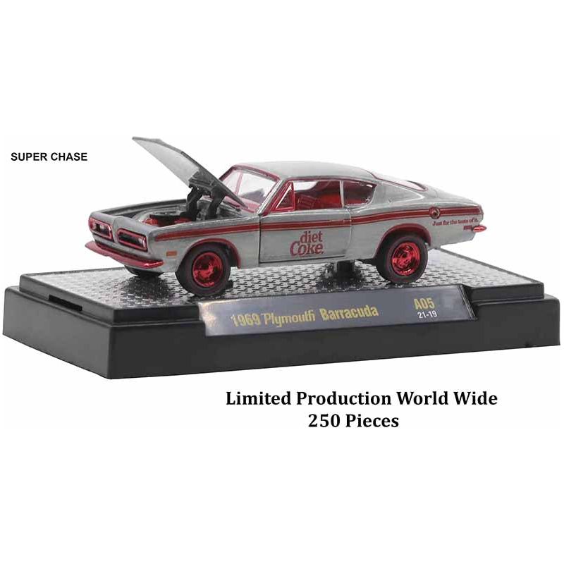 "3 Sodas" Set of 3 pieces Release 5 Limited Edition to 9600 pieces Worldwide 1/64 Diecast Model Cars by M2 Machines-M2-ModelCars.com