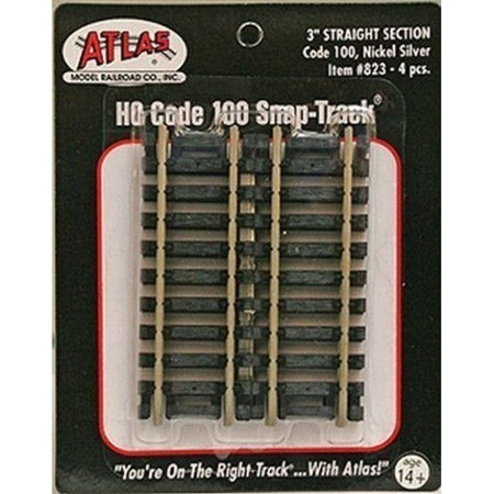 3" STRAIGHT TRCK - 4PCS(NS) - Atlas Track - ModelCars.com
