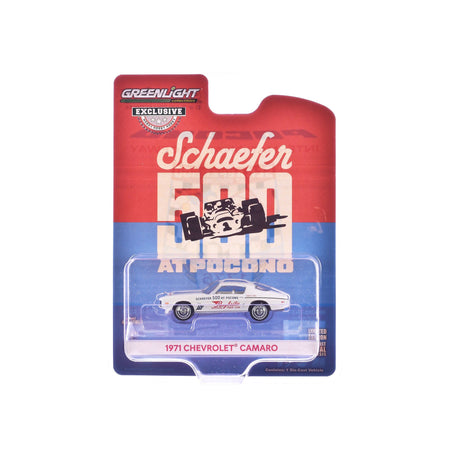 1971 Chevrolet Camaro "1971 Schaefer 500 at Pocono Raybestos Official Pace Car" White with White Interior "Hobby Exclusive" Series 1/64 Diecast Model Car by Greenlight