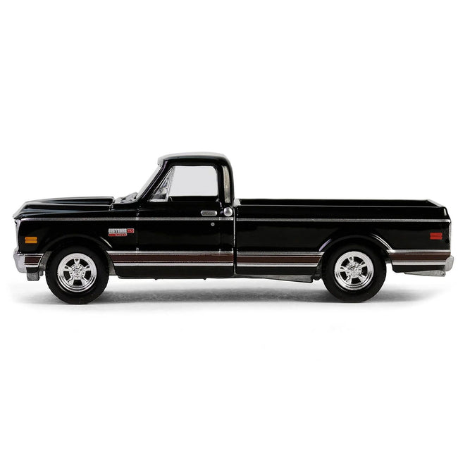 1972 Chevrolet Cheyenne C10 Short Bed Pickup Truck Black "Hobby Exclusive" Series 1/64 Diecast Model Car by Greenlight