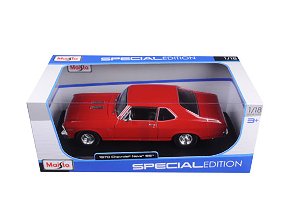 1970 Chevrolet Nova SS Coupe Red 1/18 Diecast Model Car by Maisto