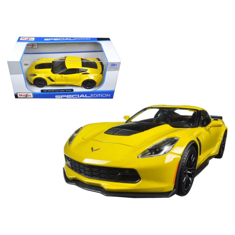 2015 Chevrolet Corvette Stingray C7 Z06 Yellow 1/24 Diecast Model Car by Maisto