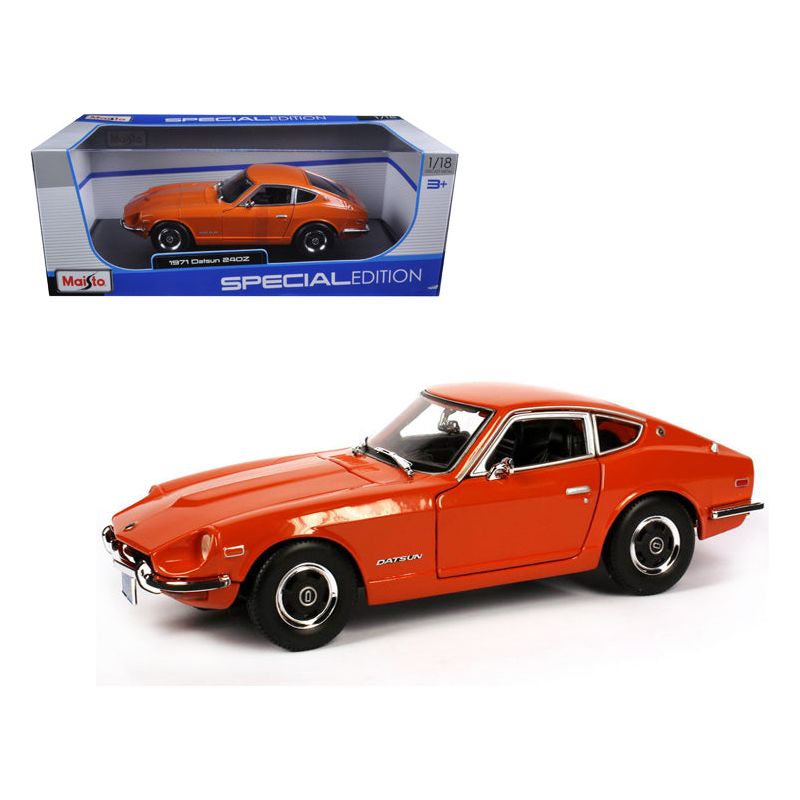 1971 Datsun 240Z Orange 1/18 Diecast Model Car by Maisto