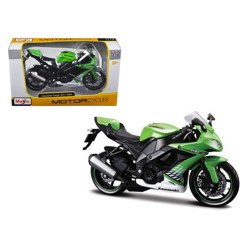 2010 Kawasaki Ninja ZX-10R Green 1/12 Diecast Motorcycle Model by Maisto