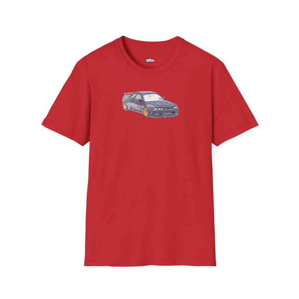 Nissan Skyline R33 JDM Sketch Art Inspired T-Shirt, Car Enthusiast Clothing,