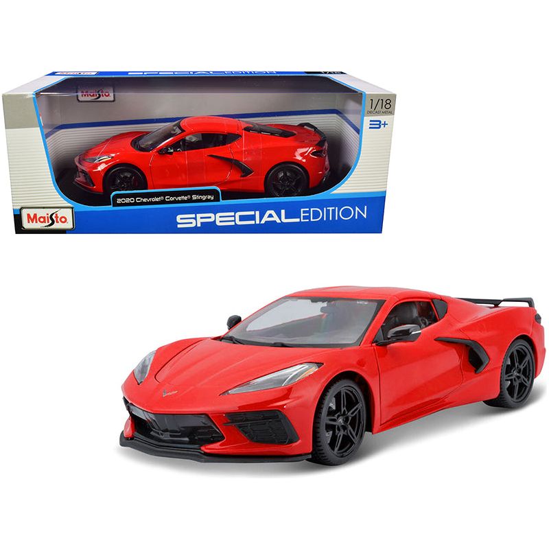 2020 Chevrolet Corvette Stingray C8 Red 1/18 Diecast Model Car by Maisto