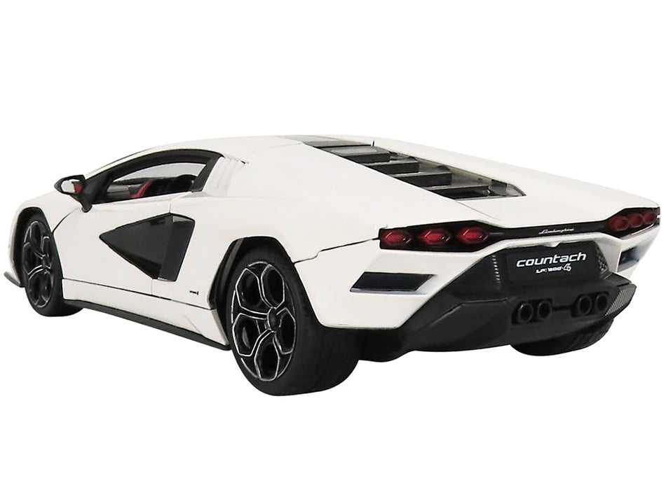 Lamborghini Countach LPI 800-4 White with Black Accents and Red Interior "Special Edition" 1/18 Diecast Model Car by Maisto