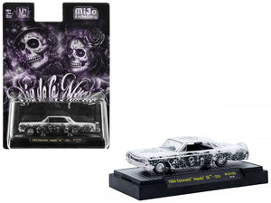 1964 Chevrolet Impala SS "Dia De Los Muertos" White with Graphics Limited Edition to 10560 pieces Worldwide 1/64 Diecast Model Car by M2 Machines