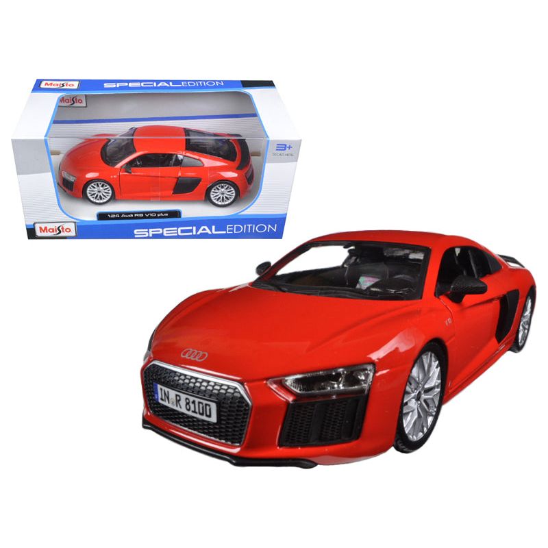 Audi R8 V10 Plus Red Special Edition 1/24 Diecast Model Car by Maisto