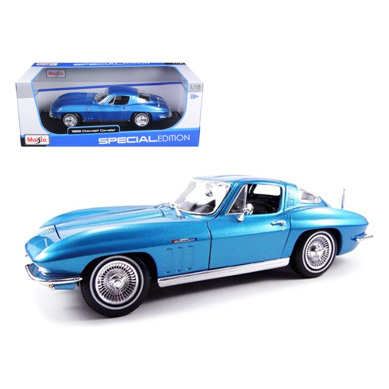 1965 Chevrolet Corvette Blue Metallic 1/18 Diecast Model Car by Maisto