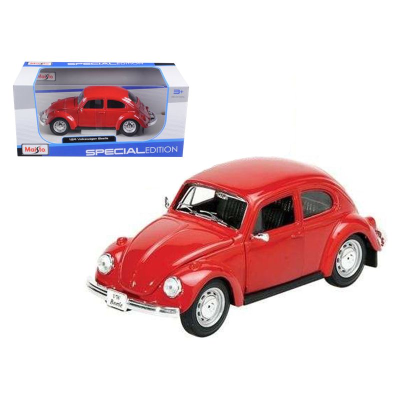 1973 Volkswagen Beetle Red 1/24 Diecast Model Car by Maisto