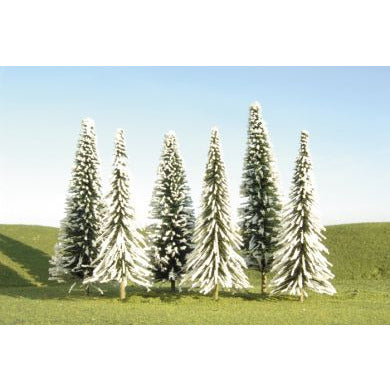 Bachmann 4" - 6" Pine Bulk Trees with Snow (24 per Bag)