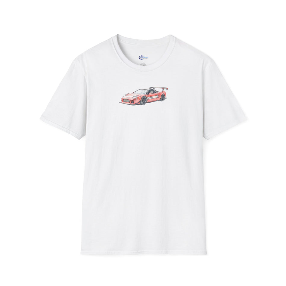 Sketch Art 2002 Honda NSX-R Red and Black T-Shirt, Unisex Tee, JDM Car Enthusiast