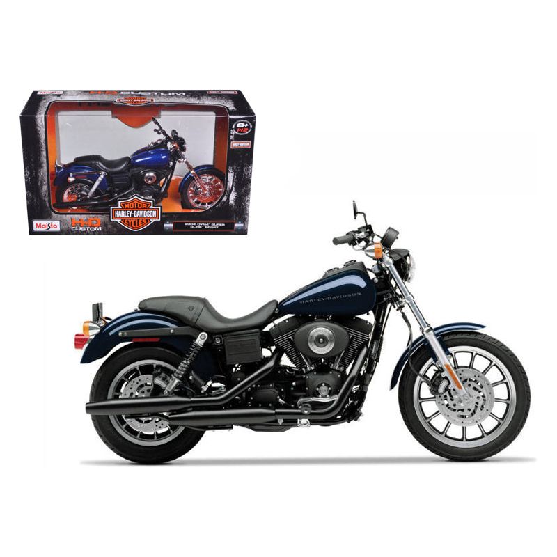 2004 Harley-Davidson Dyna Super Glide Sport Blue 1/12 Diecast Motorcycle Model by Maisto