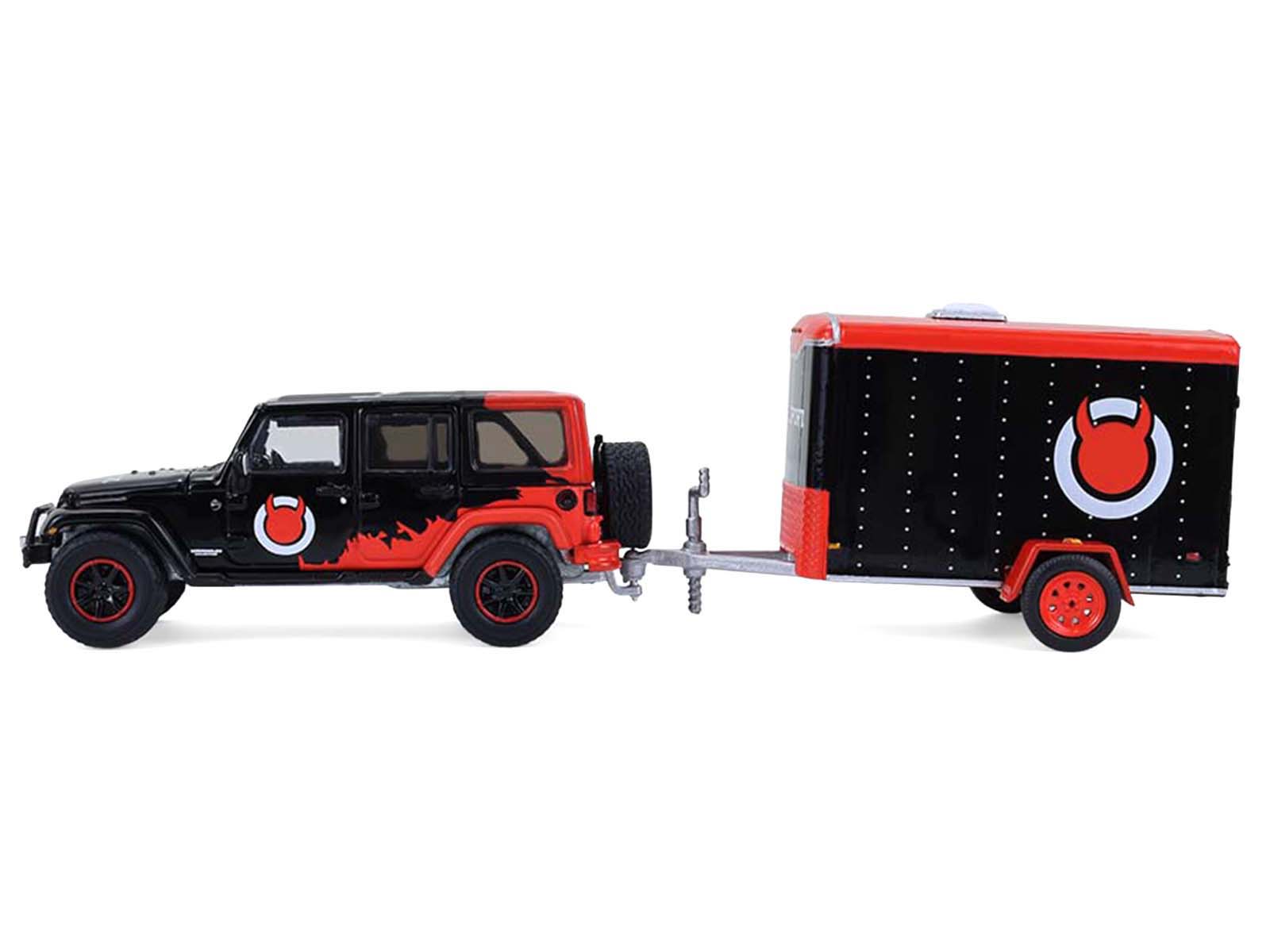 Black Jeep Wrangler with trailer - 32330C-2__42024