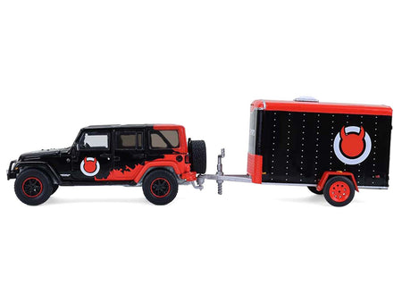 Black Jeep Wrangler with trailer - 32330C-2__42024