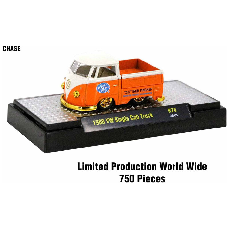 "Auto Meets" Set of 6 Cars IN DISPLAY CASES Release 70 Limited Edition 1/64 Diecast Model Cars by M2 Machines