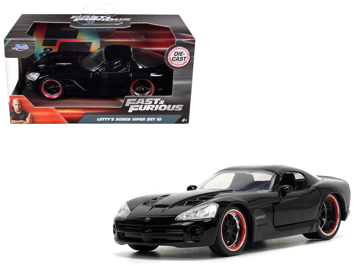 Letty's Dodge Viper SRT 10 Black "Furious 7" (2015) Movie "Fast & Furious" Series 1/32 Diecast Model Car by Jada
