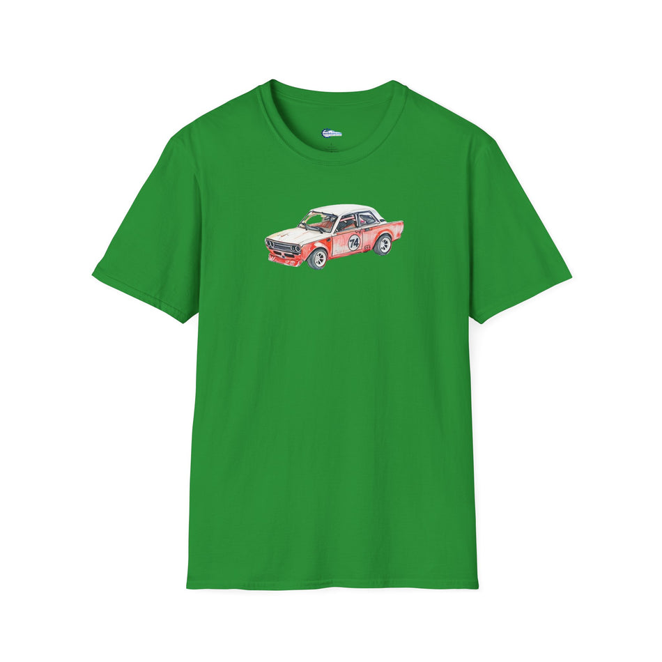 JDM Datsun 510 Trans-AM T-Shirt, Racing Car Sketch Art Tee, Automotive