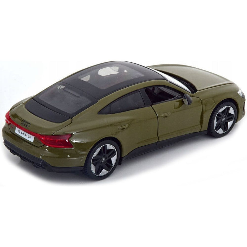 2022 Audi RS e-Tron GT Dark Green with Black Top and Sunroof "Special Edition" Series 1/25 Diecast Model Car by Maisto