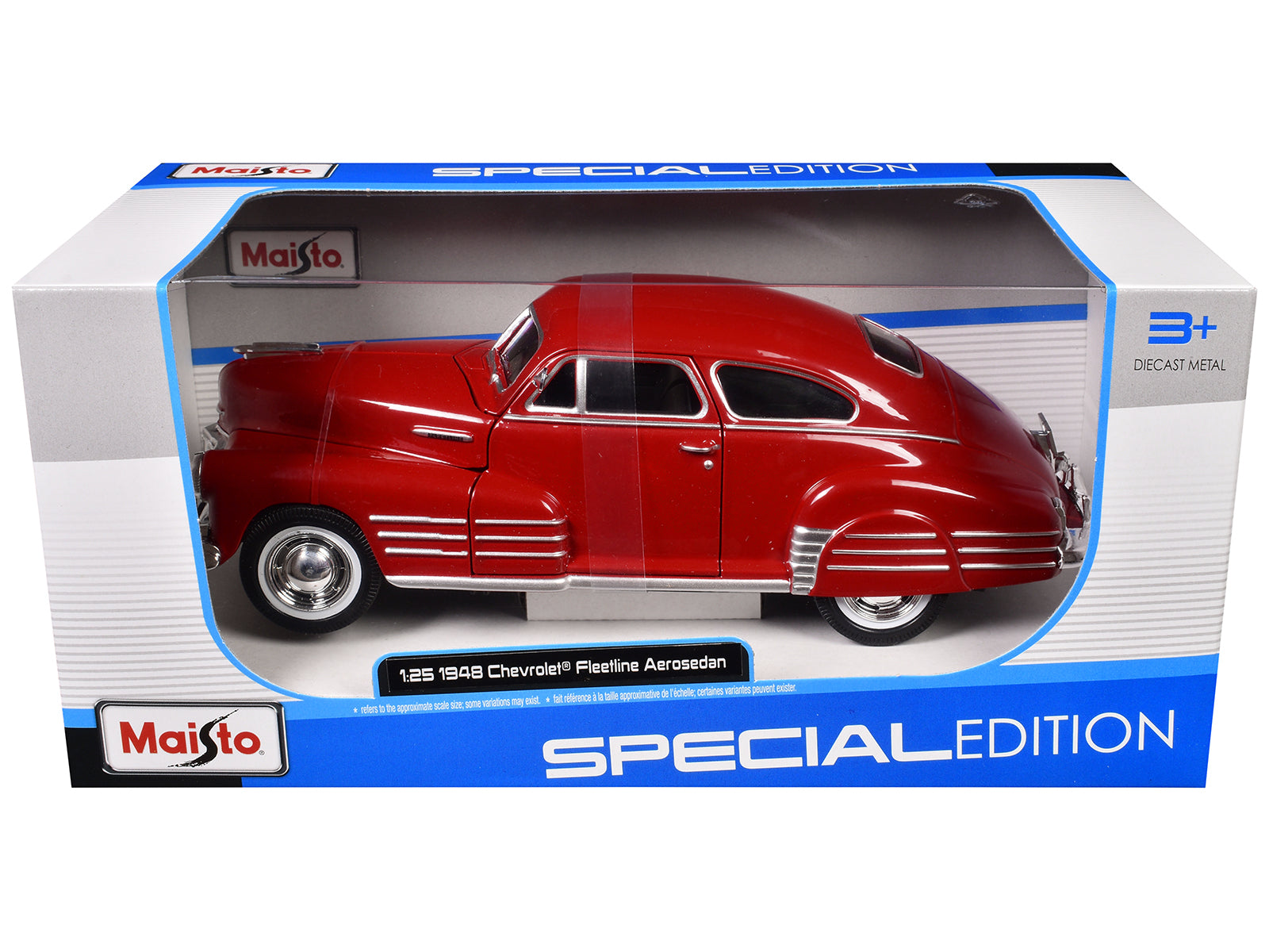 1948 Chevrolet Fleetline Aerosedan Red "Special Edition" Series 1/25 Diecast Model Car by Maisto