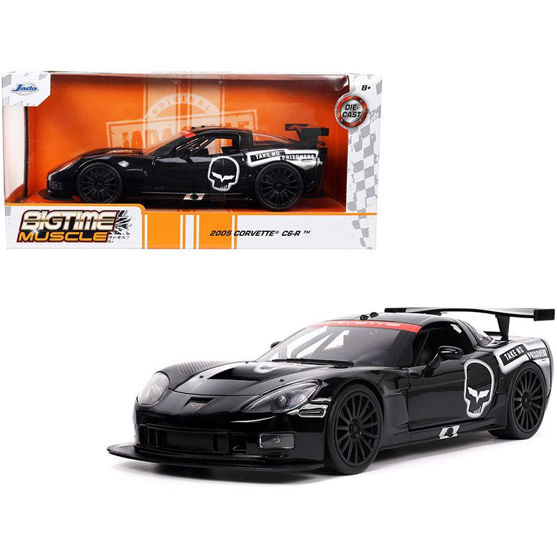 2005 Chevrolet Corvette C6-R "Take No Prisoners" Black with Graphics "Bigtime Muscle" Series 1/24 Diecast Model Car by Jada