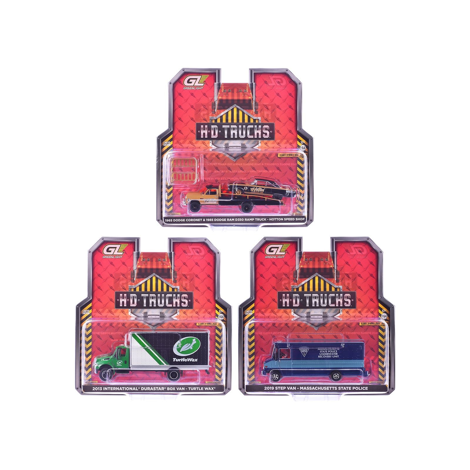 "H.D. Trucks" Series 26 Set of 3 pieces 1/64 Diecast Models by Greenlight
