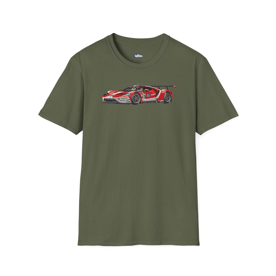 Modern Vector Art 24 Hours of Le Mans (2019) Ford GT #67 Harry Tincknell - Andy Priaulx - Jonathan Bomarito -  Unisex T-Shirt - Racing Enthusiast Apparel