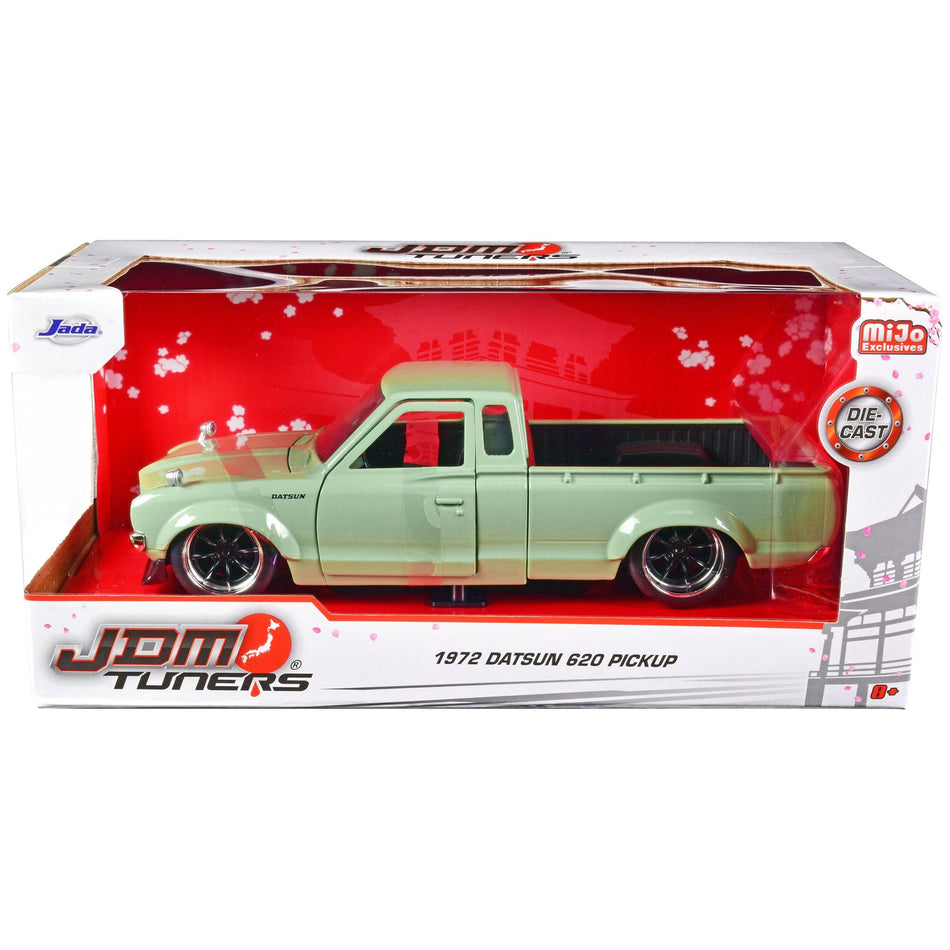 1972 Datsun 620 Pickup Truck Light Green "JDM Tuners" Series 1/24 Diecast Model Car by Jada