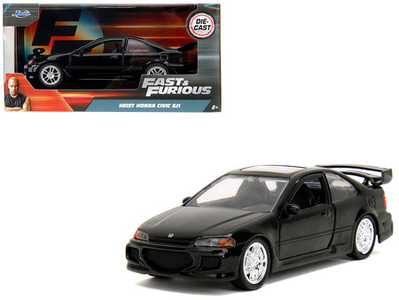Heist Honda Civic EJ1 Black "The Fast and the Furious" (2001) Movie "Fast & Furious" Series 1/32 Diecast Model Car by Jada
