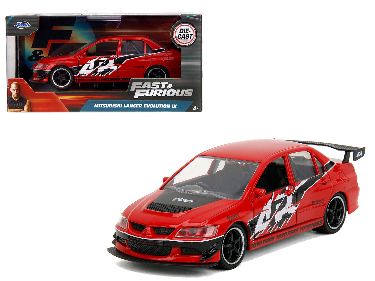 Mitsubishi Lancer Evolution IX Red with Graphics "The Fast and the Furious: Tokyo Drift" (2006) Movie "Fast & Furious" Series 1/32 Diecast Model Car by Jada