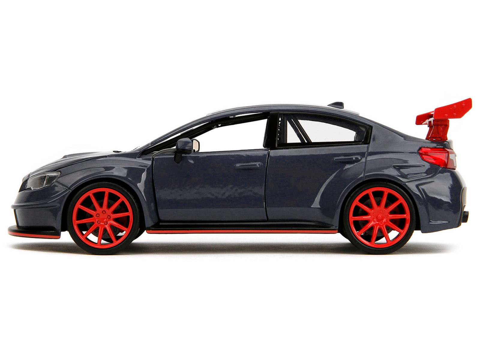 2016 Subaru WRX STI Widebody Dark Blue and Yuji Itadori Diecast Figure "Jujutsu Kaisen" (2020–2023) TV Series "Anime Hollywood Rides" Series 1/24 Diecast Model Car by Jada