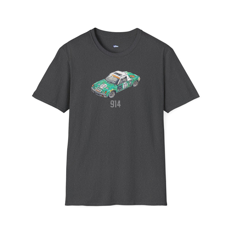 Sketch Art Vintage Porsche 914/Softstyle T-Shirt - 24 Hours of Le Mans Design with model designation
