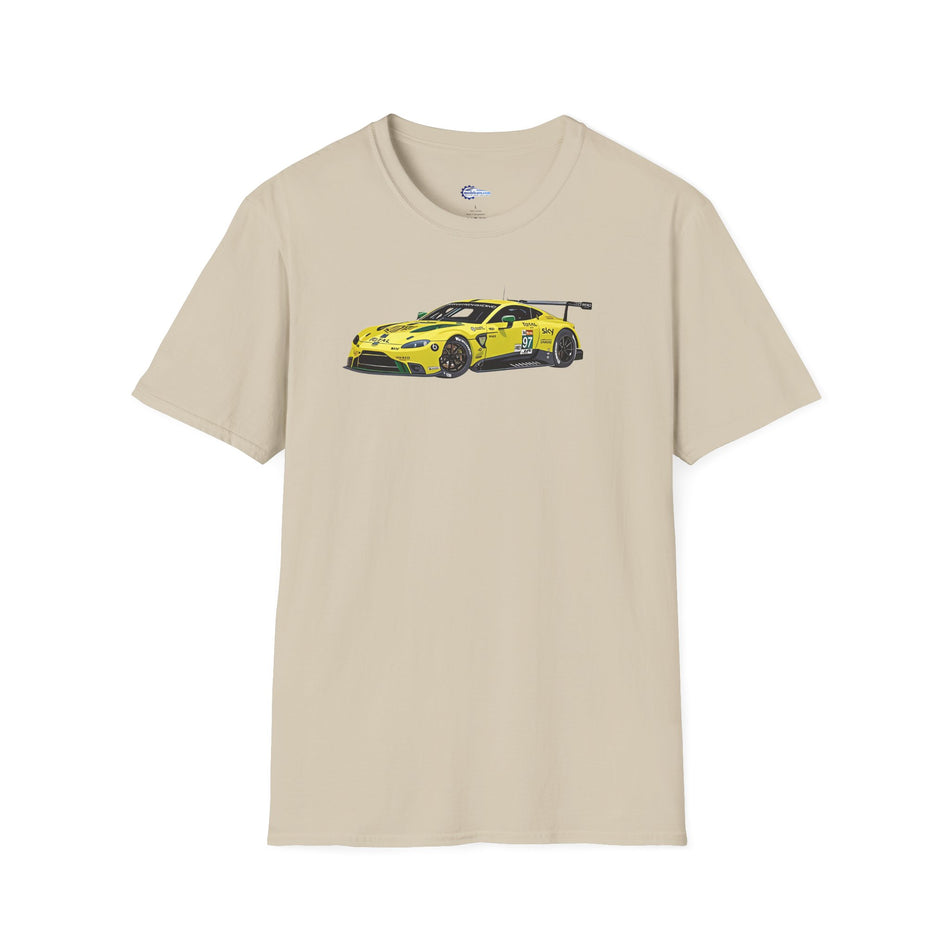 Cartoon Art 2018 Aston Martin Vantage GTE #97 Lynn - Martin - Adam Le Mans PRO -  Unisex T-Shirt - Racing Enthusiast Apparel