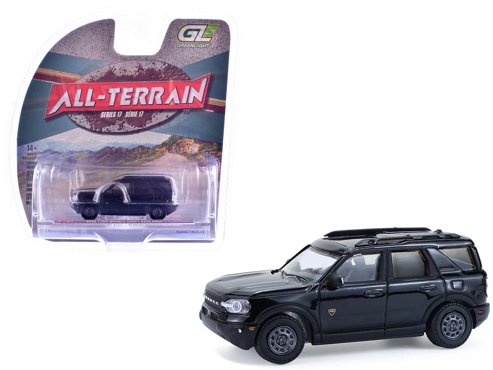 2022 Ford Bronco Sport Badlands Black "All Terrain" Series 17 1/64 Diecast Model Car by Greenlight