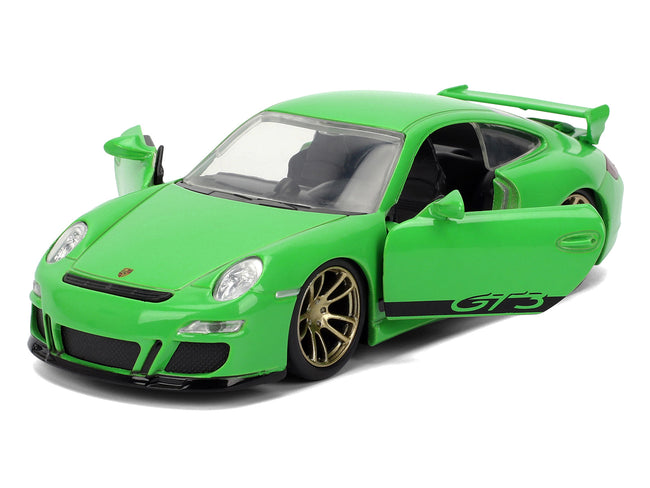 Porsche 911 GT3 (997) Green with Black Accents "Fast X" (2023) Movie "Fast & Furious" Series 1/32 Diecast Model Car by Jada