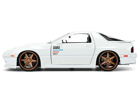 1985 Mazda RX-7 White "JDM Tuners" Series 1/24 Diecast Model Car by Jada