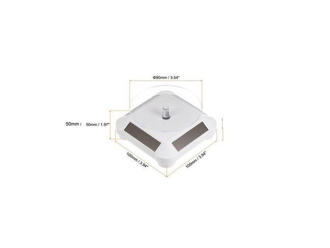 3.5â€³ Solar Rotating Display Stand with White Base for 1/64 Scale Model Cars-Other-ModelCars.com