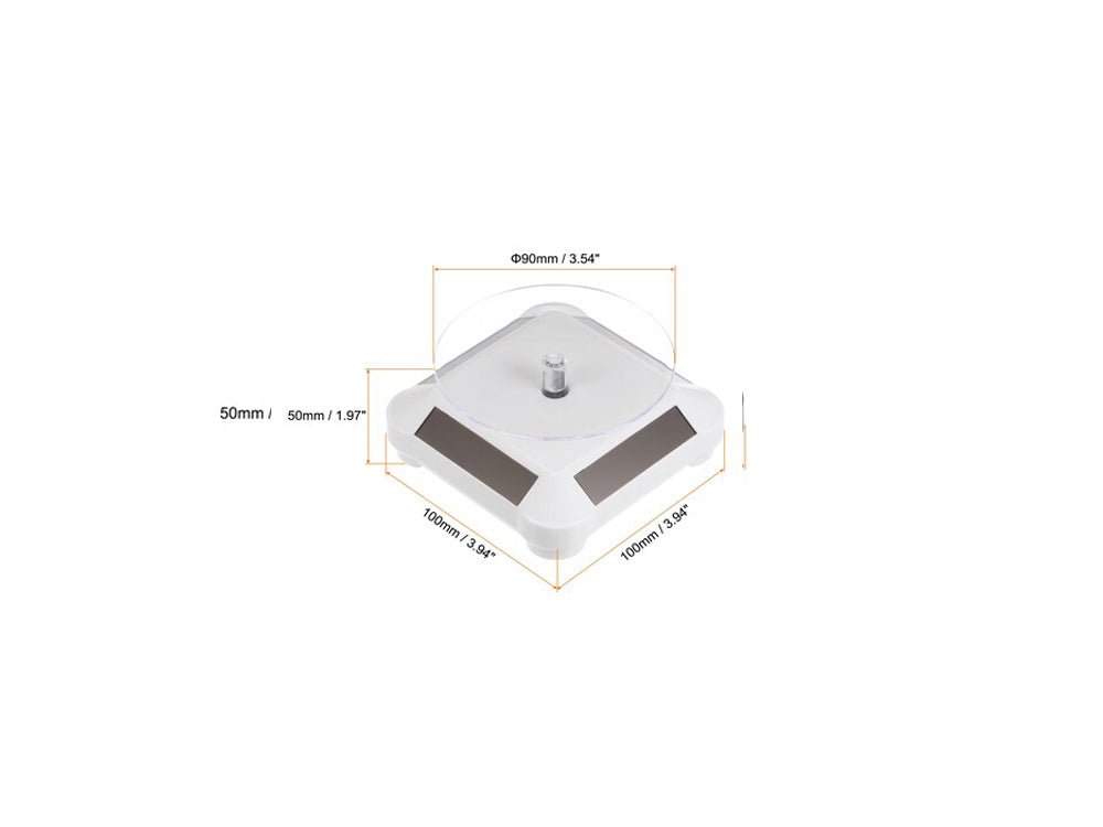 3.5â€³ Solar Rotating Display Stand with White Base for 1/64 Scale Model Cars-Other-ModelCars.com