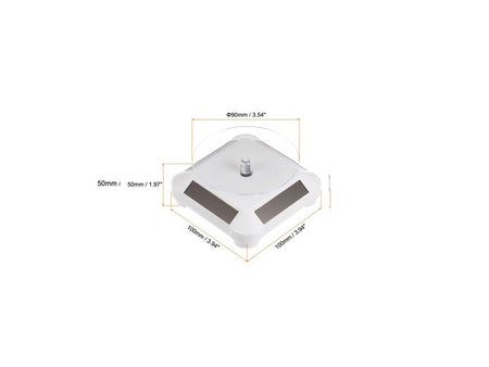 3.5â€³ Solar Rotating Display Stand with White Base for 1/64 Scale Model Cars-Other-ModelCars.com