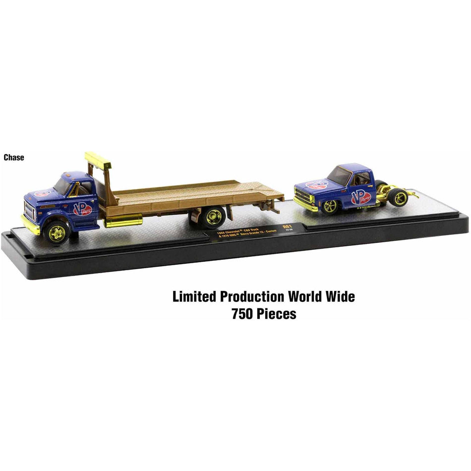 Auto Haulers Set of 3 Trucks Release 61 Limited Edition to 8400 pieces Worldwide 1/64 Diecast Model Cars by M2 Machines