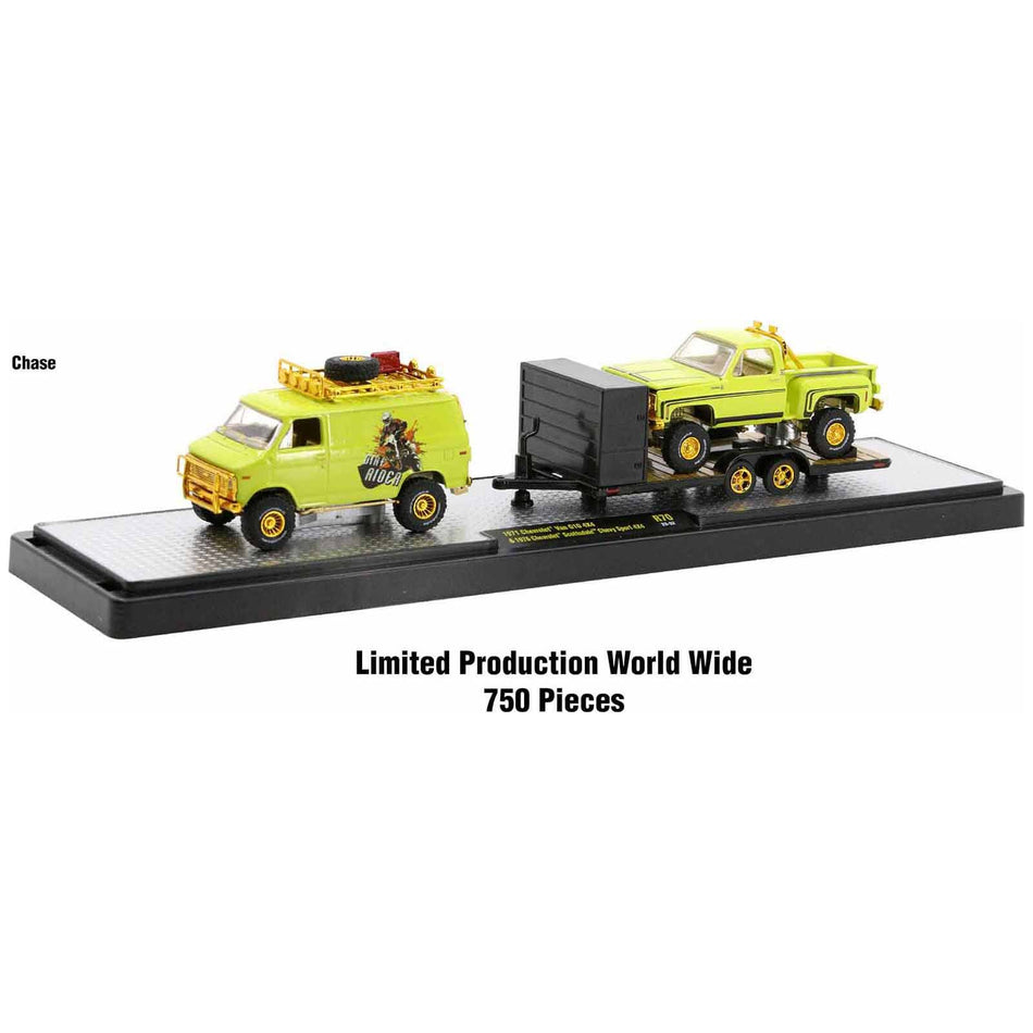 Auto Haulers Set of 3 Trucks Release 70 Limited Edition to 9600 pieces Worldwide 1/64 Diecast Models by M2 Machines