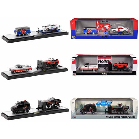 Auto Haulers Set of 3 Trucks Release 79 Limited Edition to 8000 pieces Worldwide 1/64 Diecast Models by M2 Machines