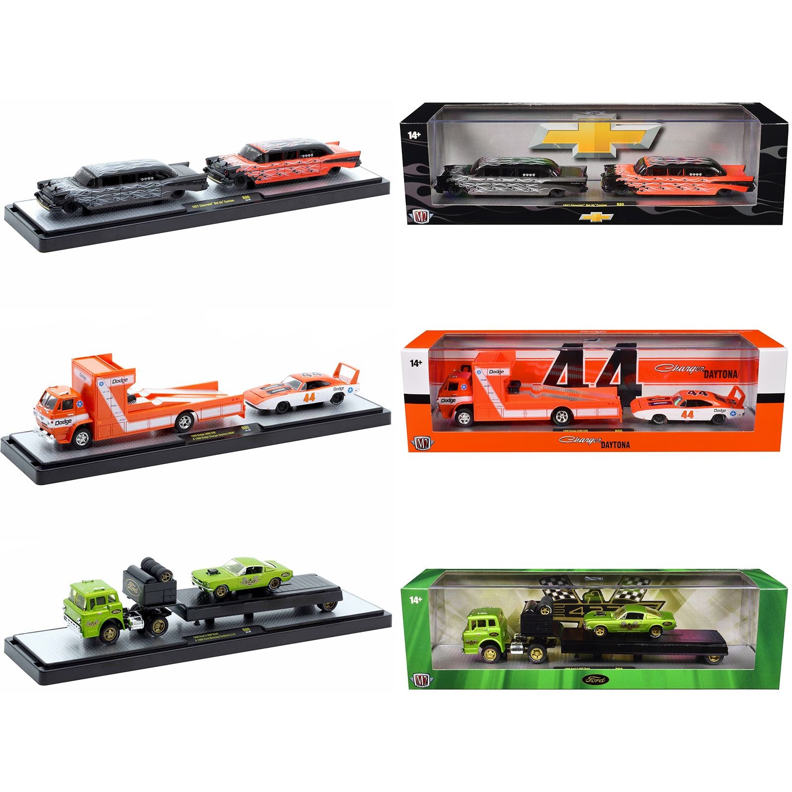 Auto Haulers Set of 3 Trucks Release 80 Limited Edition to 9000 pieces Worldwide 1/64 Diecast Models by M2 Machines