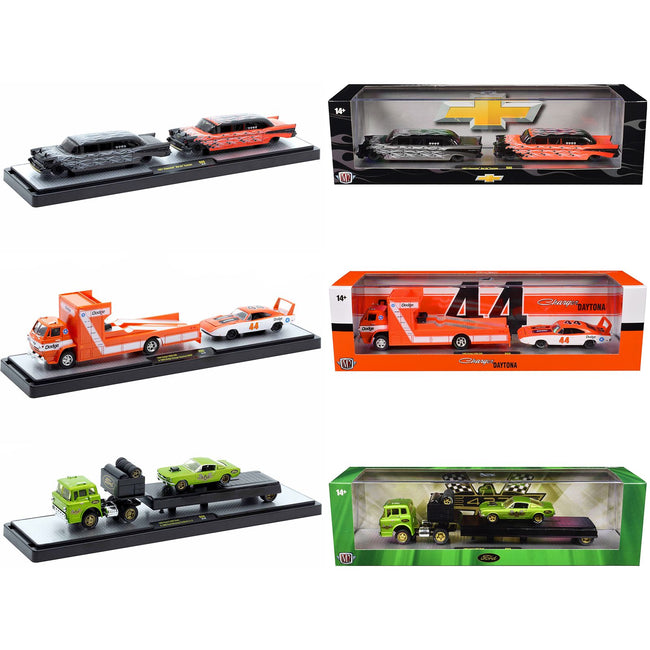 Auto Haulers Set of 3 Trucks Release 80 Limited Edition to 9000 pieces Worldwide 1/64 Diecast Models by M2 Machines