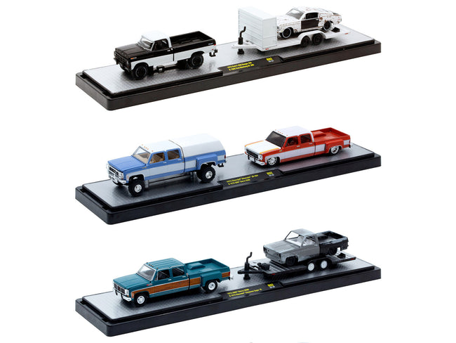 Auto Haulers Set of 3 Trucks Release 92 Limited Edition to 10000 pieces Worldwide 1/64 Diecast Model Cars by M2 Machines
