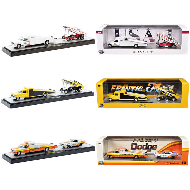 Auto Haulers Set of 3 Trucks Release S44 Limited Edition to 10000 pieces Worldwide 1/64 Diecast Models by M2 Machines