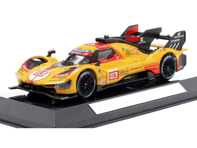 Ferrari 499P #83 Robert Kubica - Robert Shwartzman - Yifei Ye "24 Hours of Le Mans" (2024) "Racing" Series 1/43 Diecast Model Car by Bburago